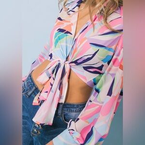 Flying Tomato Woven Top Seaside State of Mind Size Small